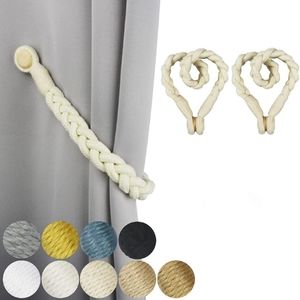 Magnetic Curtain Tiebacks Cotton Hand-Woven Decorative Tieback NEW Beige Color